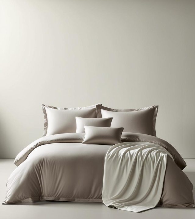 bedding accessories with solid background
